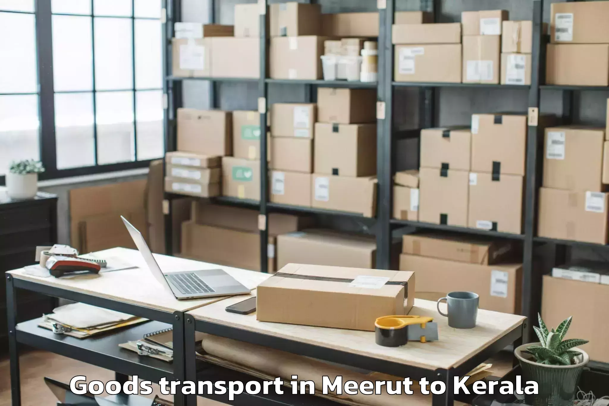 Trusted Meerut to Iringal Goods Transport